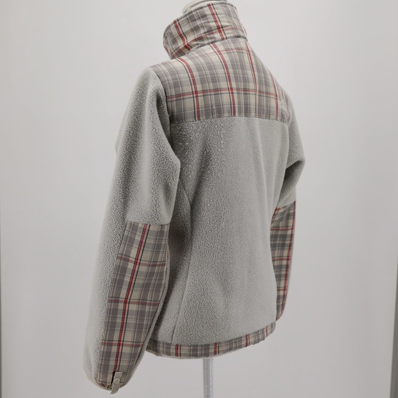 The North Face Denali Fleece Jacket Grey Plaid Sz XS Polartec Full Zip Gorpcore - Picture 7 of 15